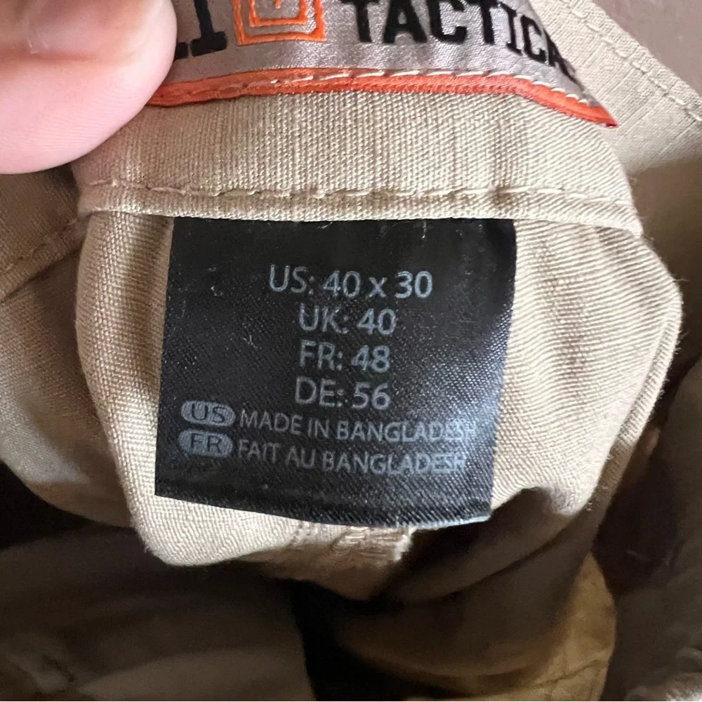 5.11 Tactical Men's Beige Cargo Pants Size 40x30